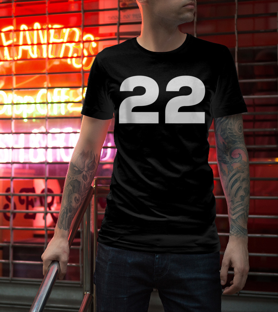 22 Fan Number Sports Jersey Style Team Group T-Shirt