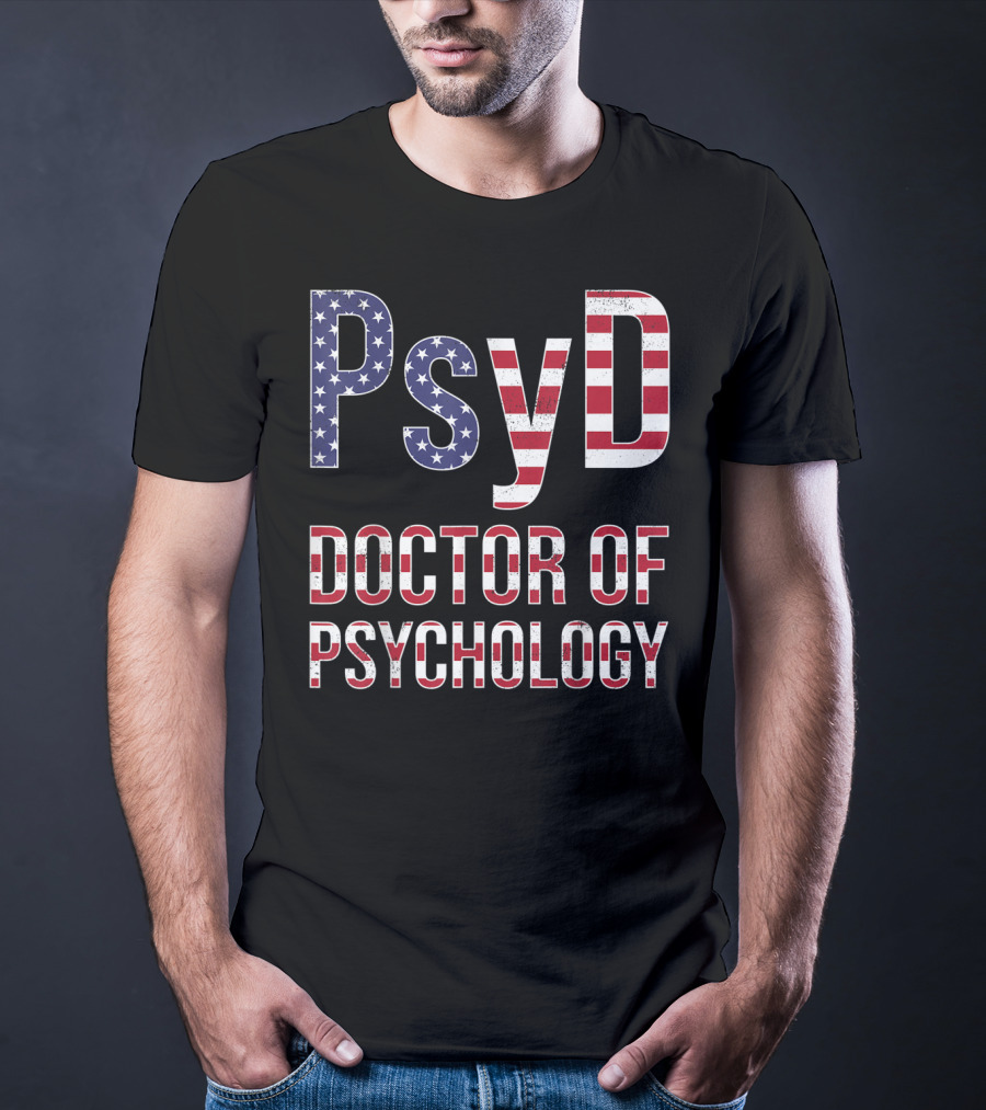 Psyd Doctor Of Psychology American Flag T-Shirt