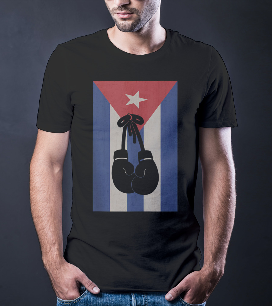 Boxers Cuban Flag Cuba Boxing Gloves Muay Thai Fighter Cuban Flag Boxing Gloves T-Shirt