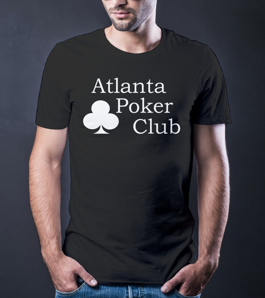 Atlanta Poker Club Classic Big White Club T-Shirt