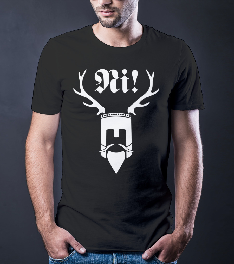 Monty Python Ni Knight Iconic Antler Helmet T-Shirt