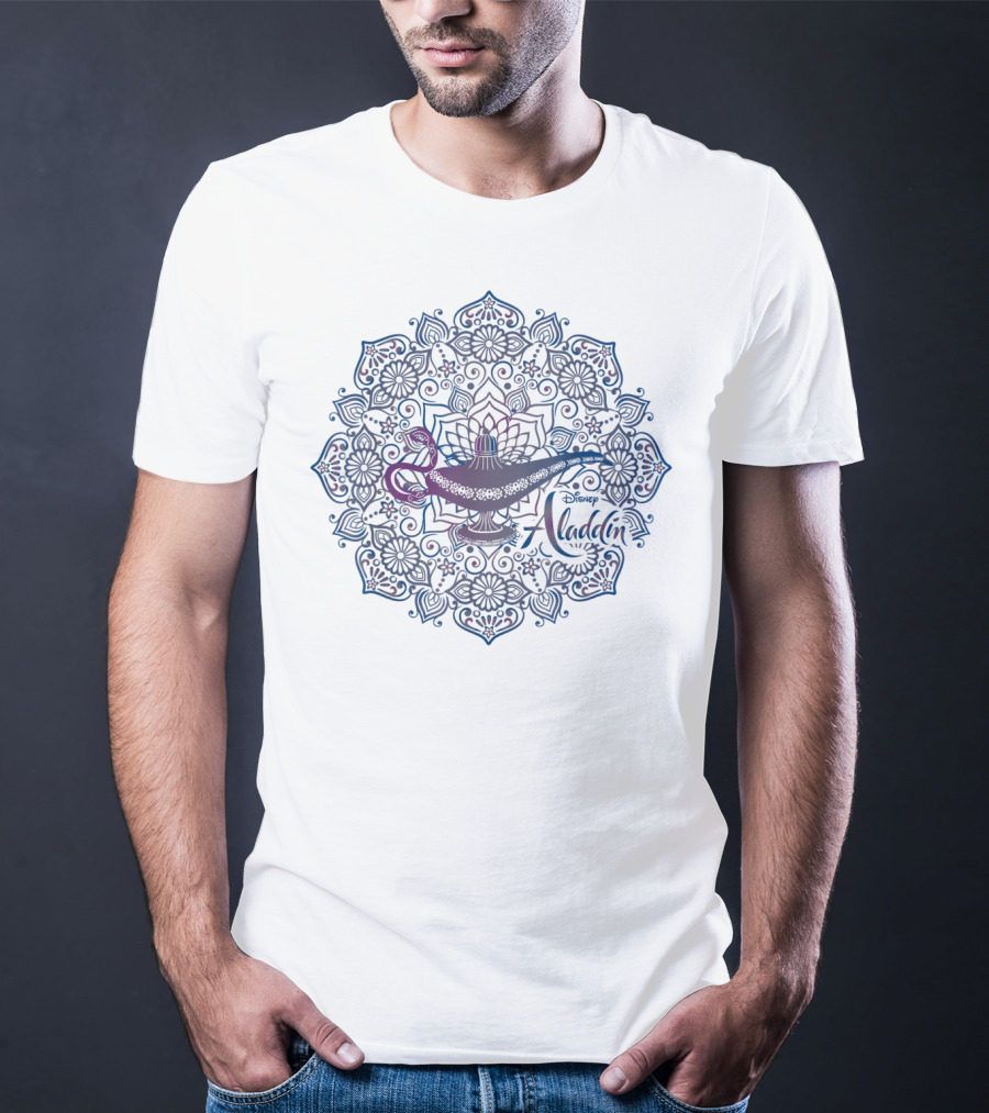 Disney Aladdin Genie Lamp Mandala T-Shirt