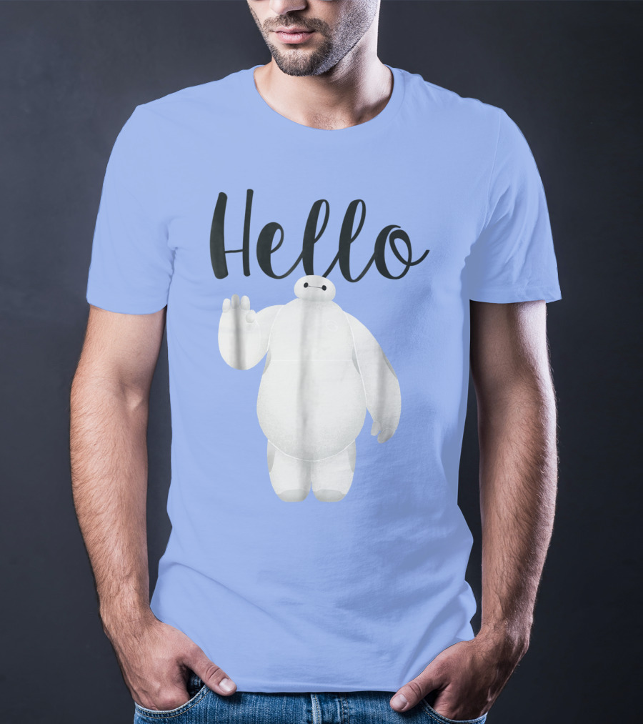 Disney Big Hero 6 Baymax Hello Wave Greetings T-Shirt