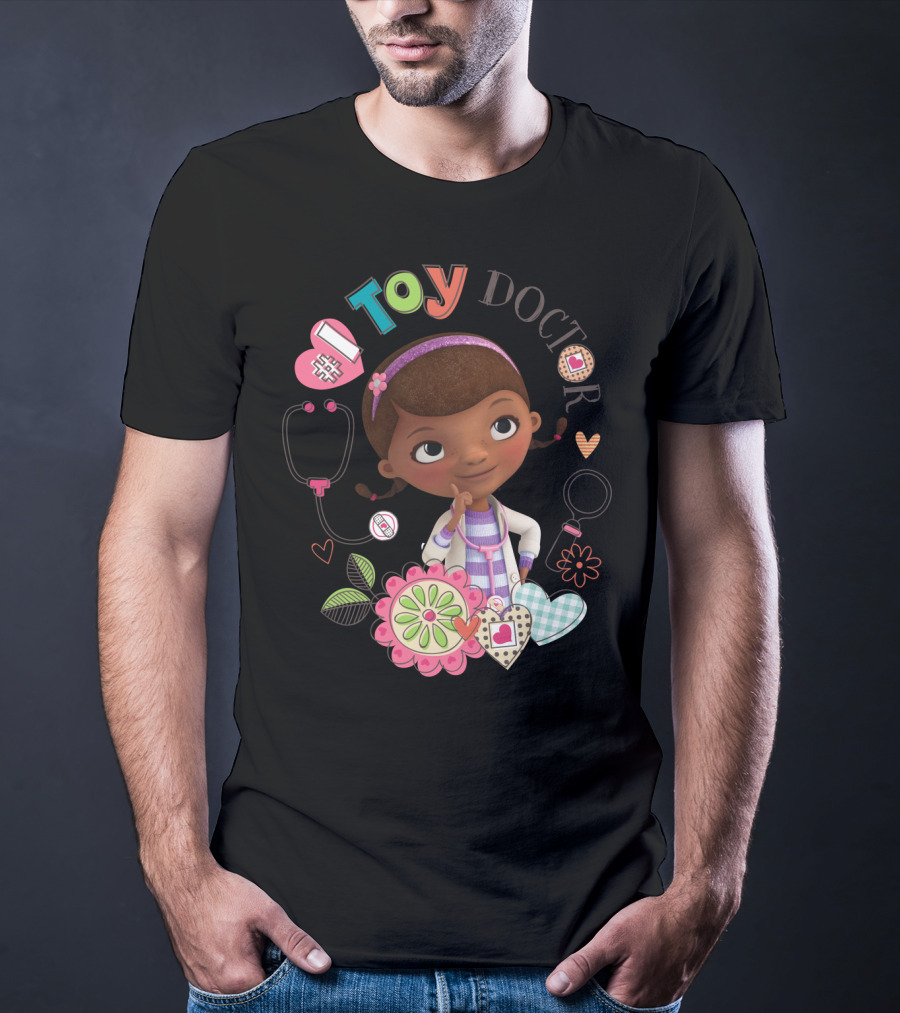 Disney Doc McStuffins Toy Doctor Dottie Hearts And Flowers T-Shirt