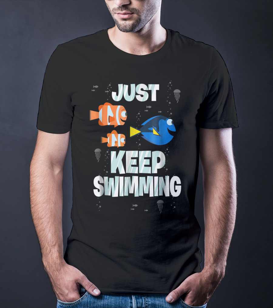 Disney Finding Dory Just Keep Swimming With Marlin And Nemo T-Shirt