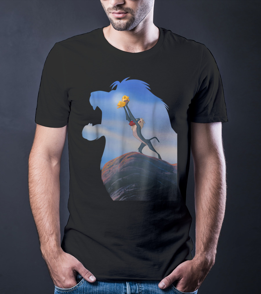 Disney Lion King Rafiki Lifting Baby Simba In Lion T-Shirt