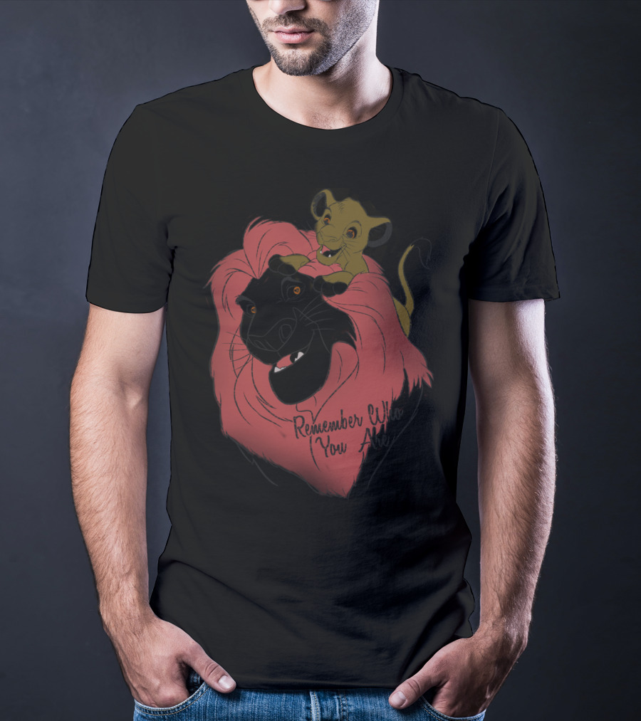 Disney Lion King Remember Who You Are Simba And Mufasa Watercolor T-Shirt