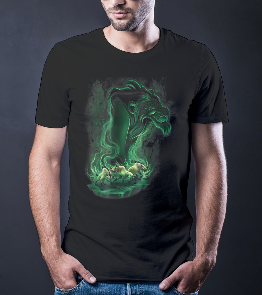 Disney Lion King Scar And Hyenas Green Smoke T-Shirt
