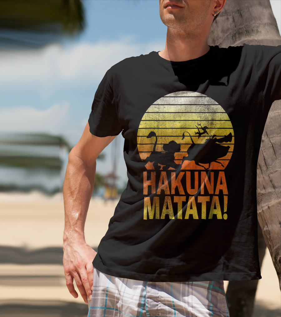 Disney Lion King Simba Pumbaa Timon Hakuna Matata Sunset T-Shirt