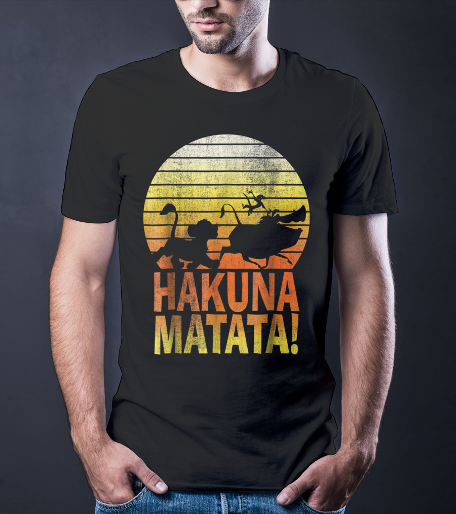 Disney Lion King Simba Pumbaa Timon Hakuna Matata Sunset T-Shirt
