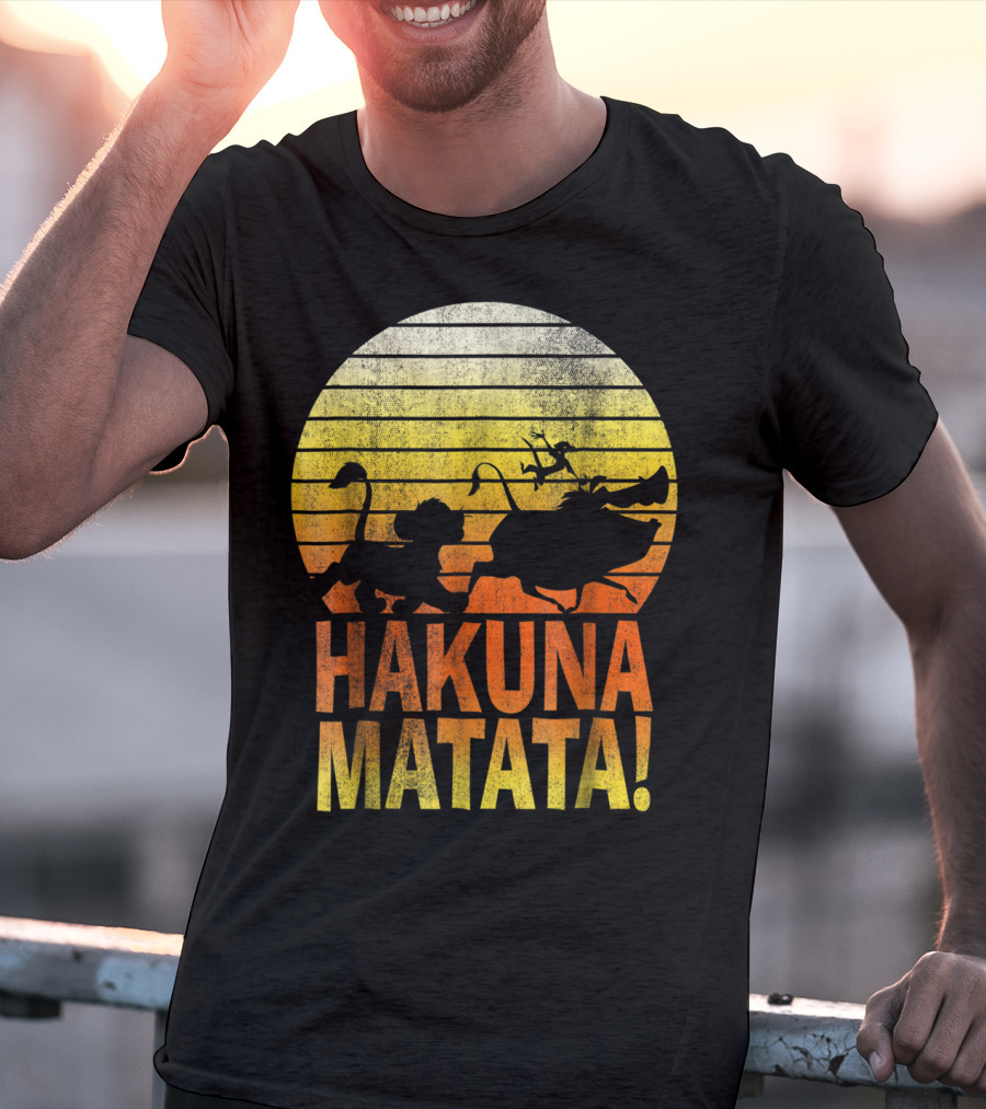 Disney Lion King Simba Pumbaa Timon Hakuna Matata Sunset T-Shirt