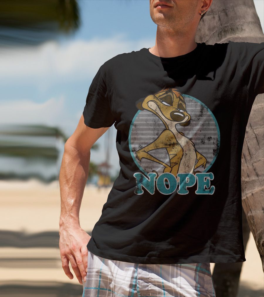 Disney's Lion King Timon Nope Striped Circle T-Shirt