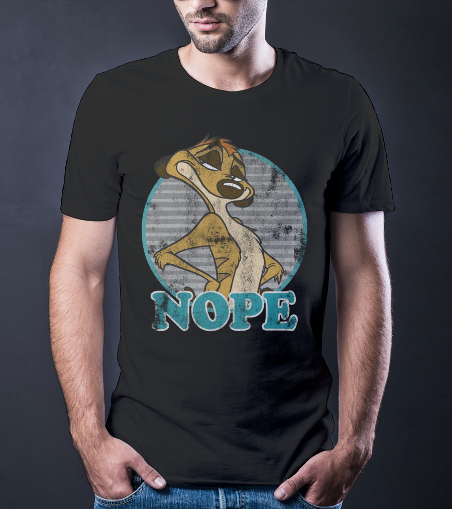 Disney's Lion King Timon Nope Striped Circle T-Shirt