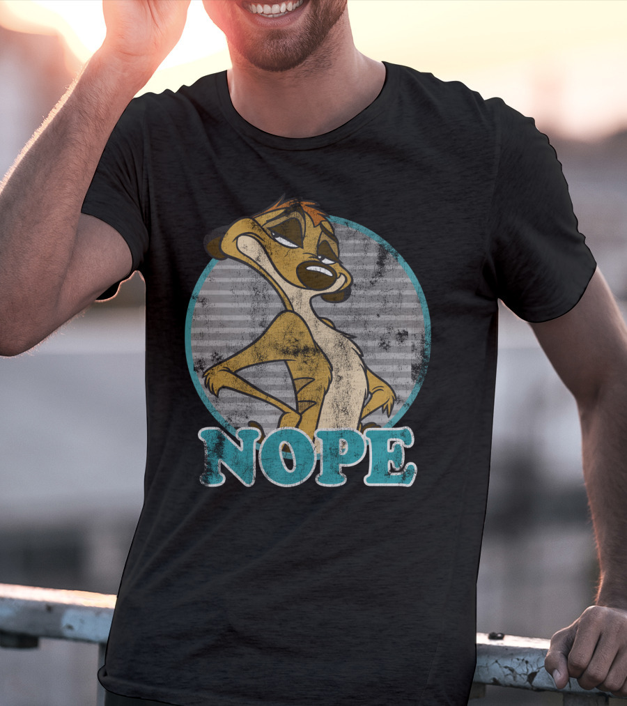 Disney's Lion King Timon Nope Striped Circle T-Shirt
