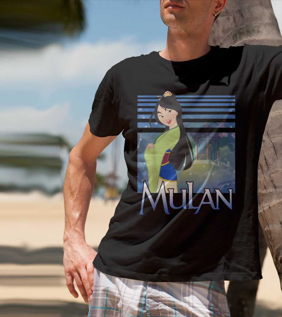 Disney Mulan Green Dress Sparkles Scene T-Shirt