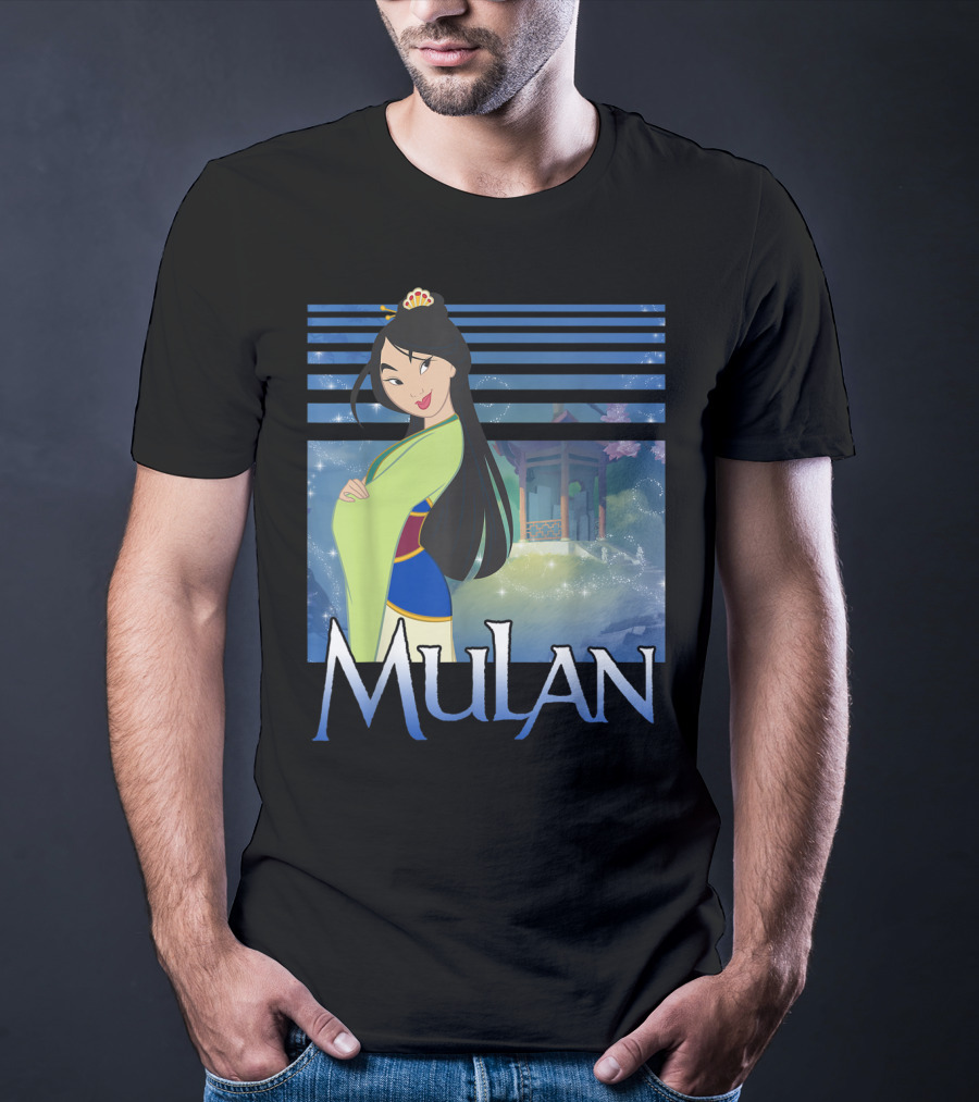 Disney Mulan Green Dress Sparkles Scene T-Shirt