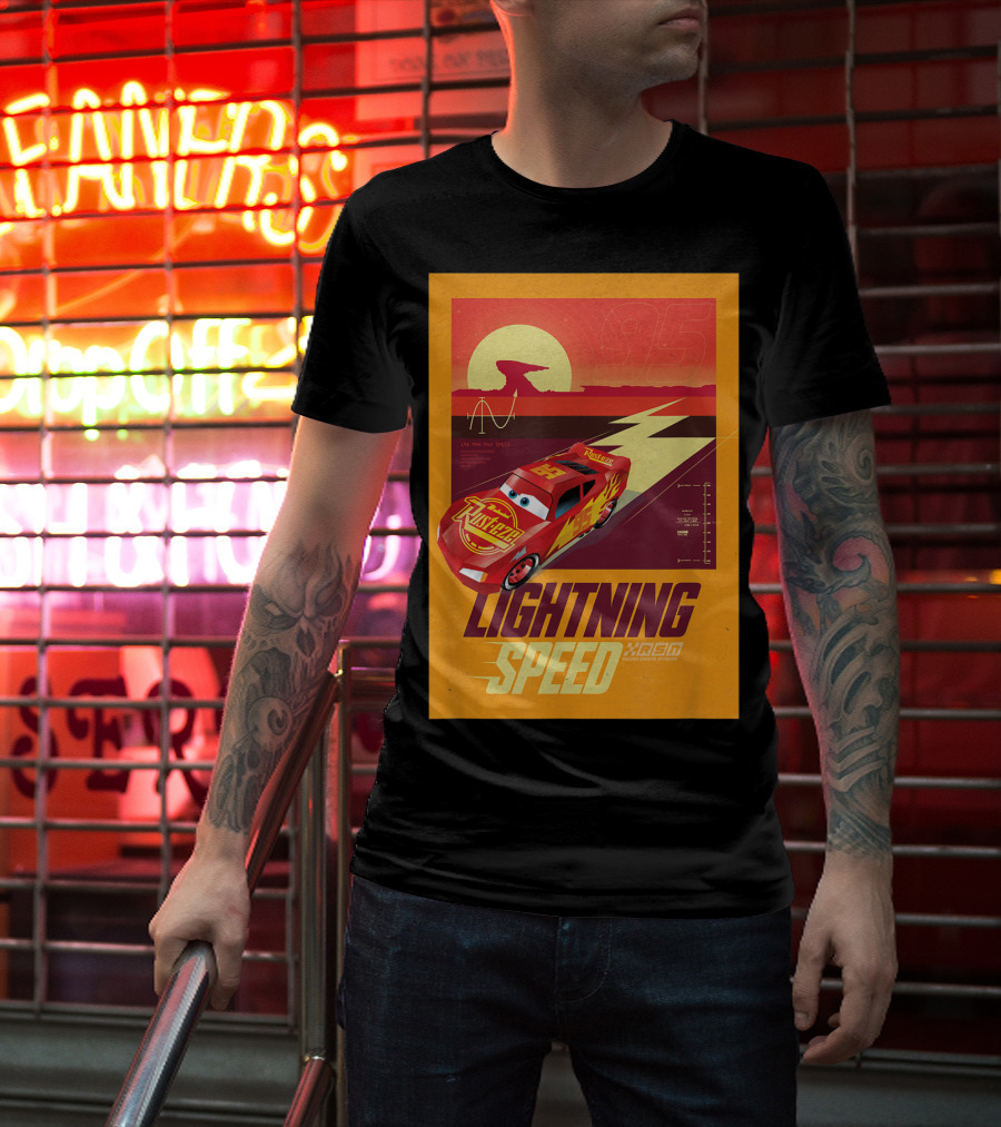 Lightning Speed Disney Pixar Cars McQueen 95 Racing Legends T-Shirt