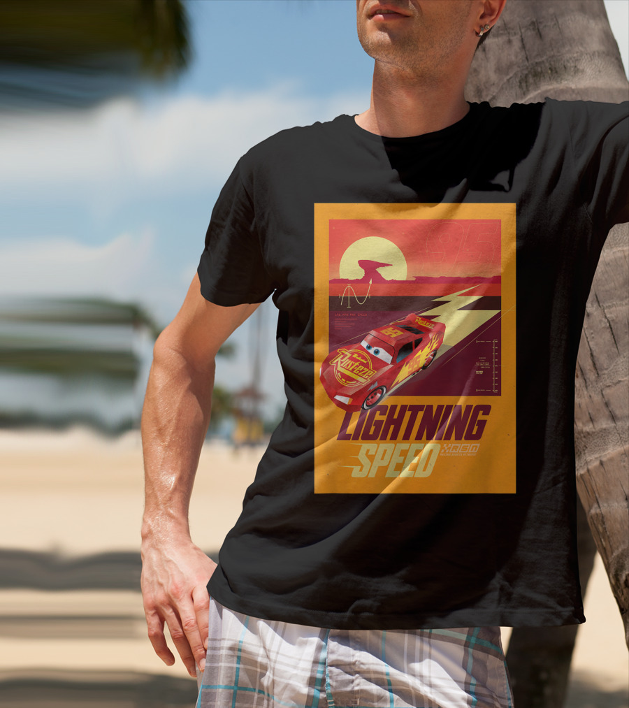 Lightning Speed Disney Pixar Cars McQueen 95 Racing Legends T-Shirt