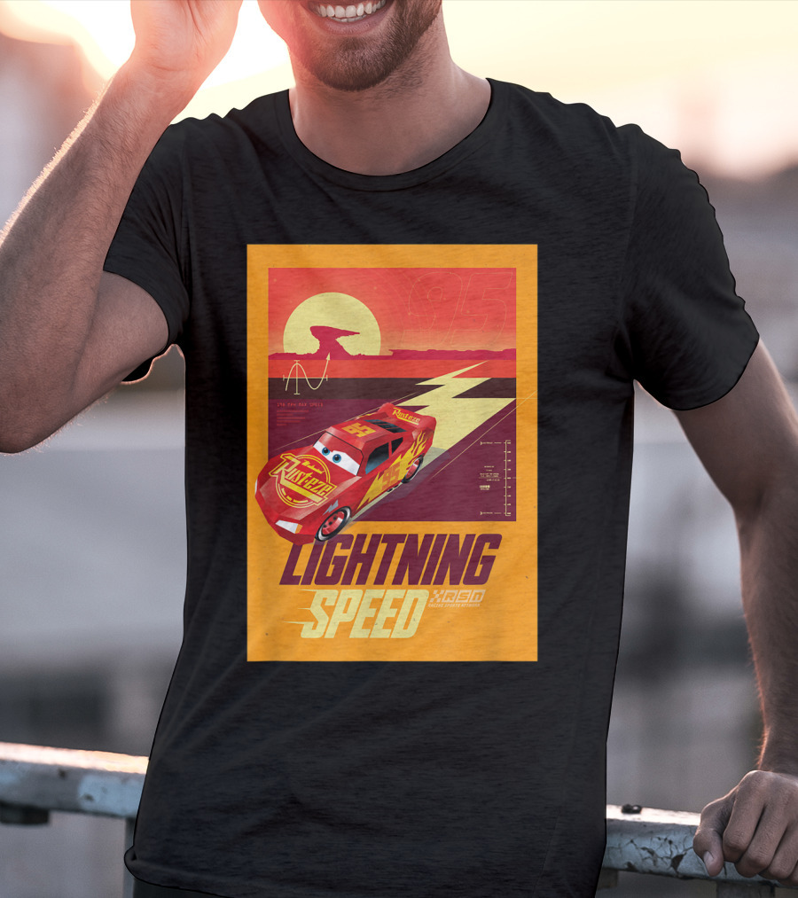 Lightning Speed Disney Pixar Cars McQueen 95 Racing Legends T-Shirt