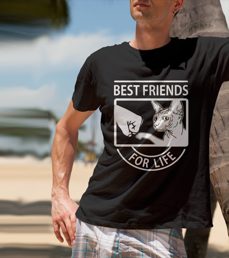 Best Friends For Life Fist Bump Cat T-Shirt