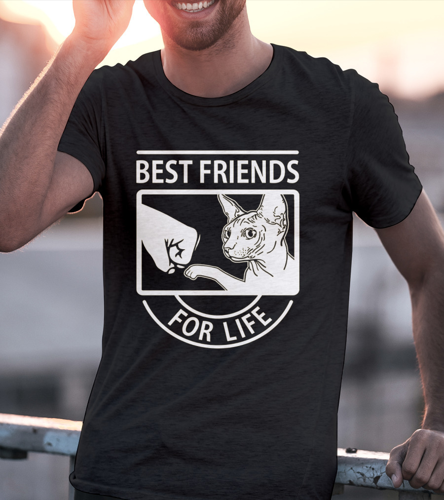 Best Friends For Life Fist Bump Cat T-Shirt