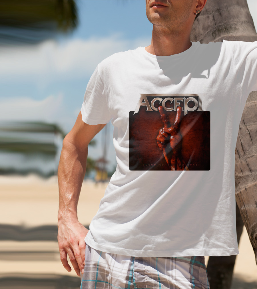 ACCEPT Blood Of The Nations Victory Hand Gesture T-Shirt