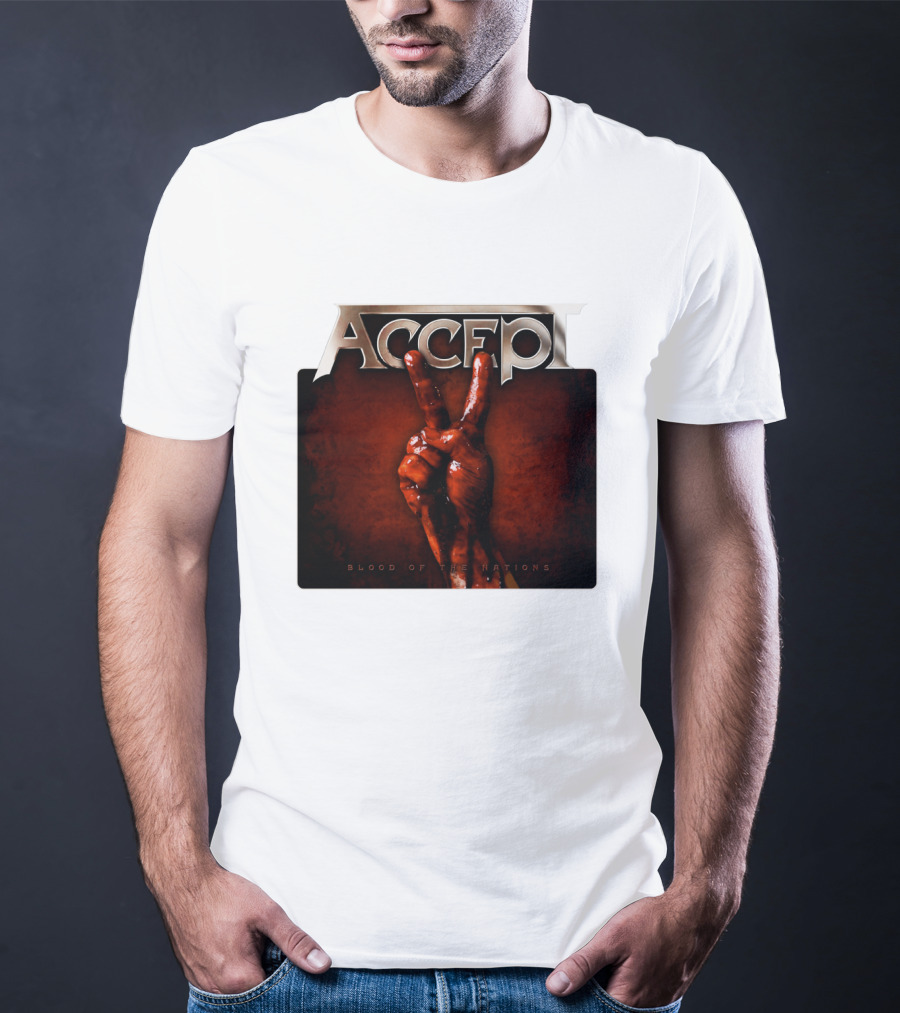 ACCEPT Blood Of The Nations Victory Hand Gesture T-Shirt