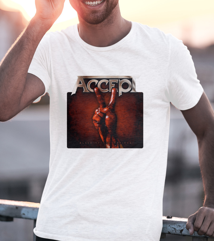 ACCEPT Blood Of The Nations Victory Hand Gesture T-Shirt