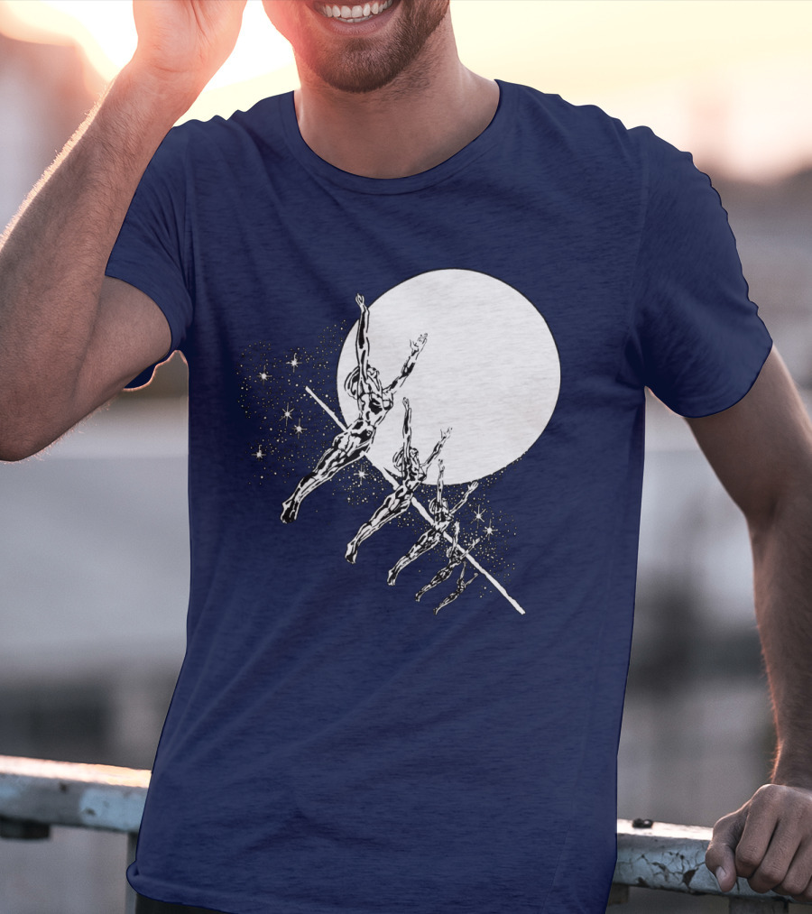 Hawkwind Band Space Themed Astronauts Moon Jumping T-Shirt