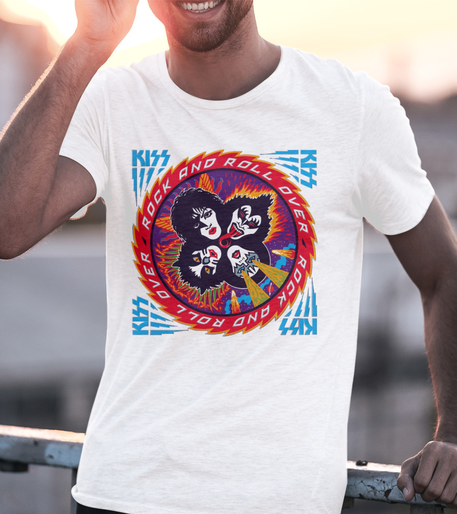 KISS Rock And Roll Over Vintage Album Cover T-Shirt