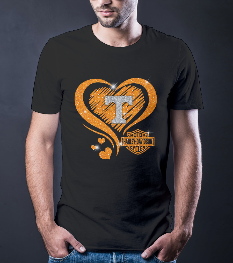 Tennessee Volunteers Harley Davidson Heart T-Shirt