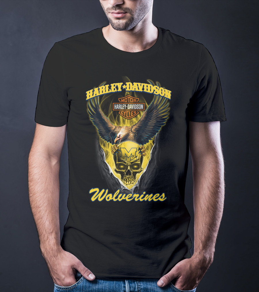 Harley Davidson Wolverines Motor Cycles T-Shirt