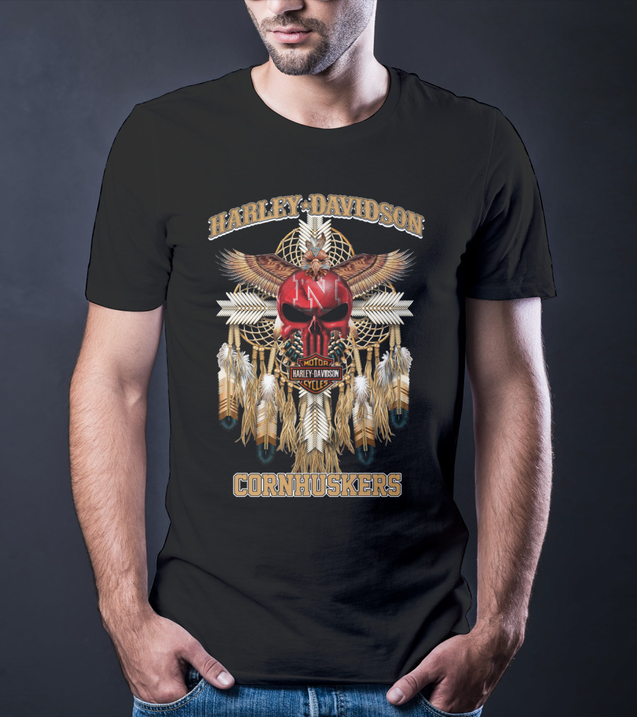 Harley Davidson Motor Cycles Cornhuskers N T-Shirt