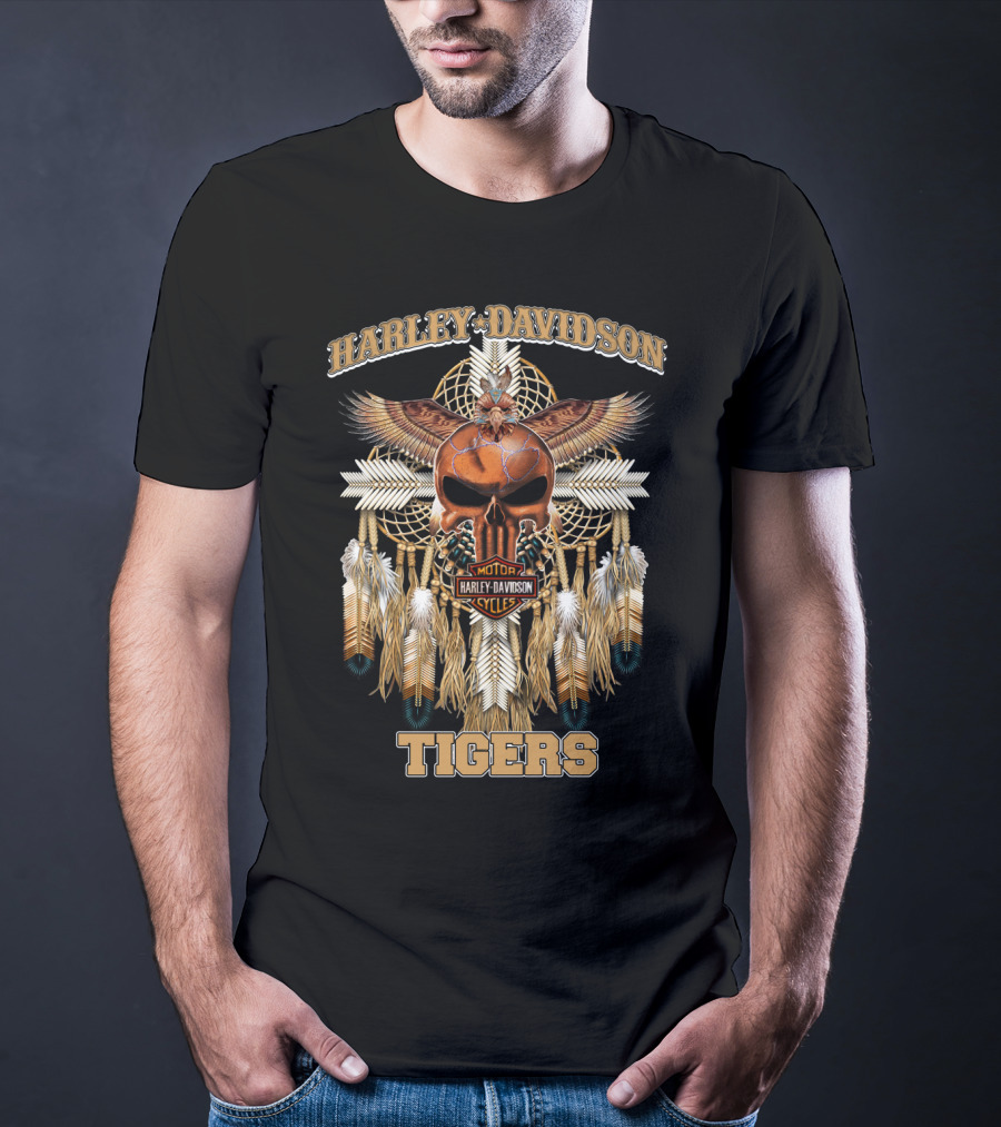 Harley Davidson Motor Cycles Tigers T-Shirt