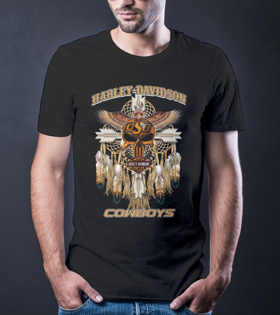 Harley Davidson Osu Cowboys Dreamcatcher T-Shirt