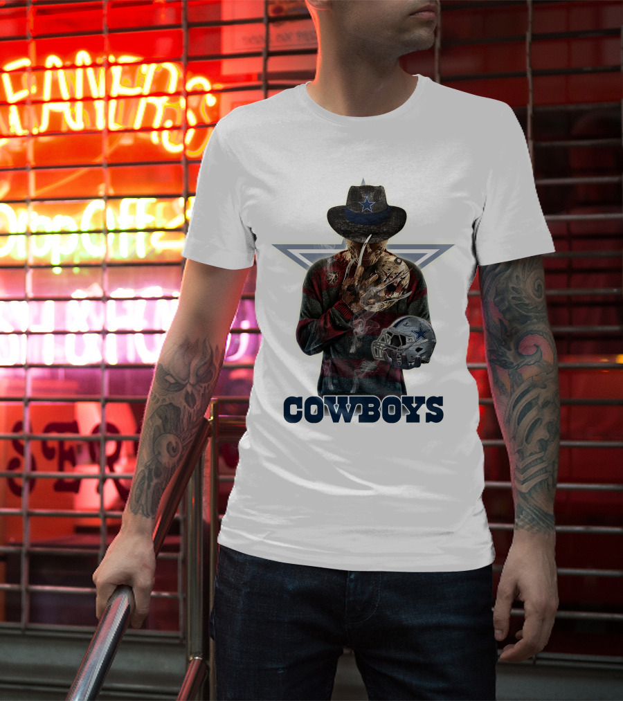 Jason Voorhees Dallas Cowboys Horror Crossover Cowboys Star T-Shirt