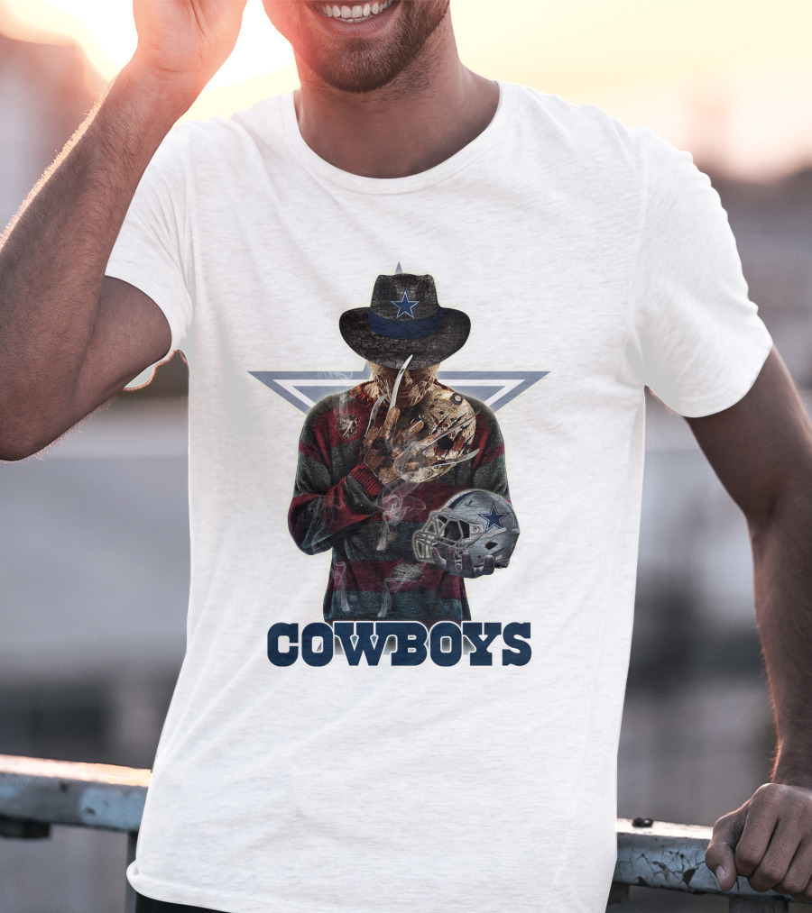 Jason Voorhees Dallas Cowboys Horror Crossover Cowboys Star T-Shirt