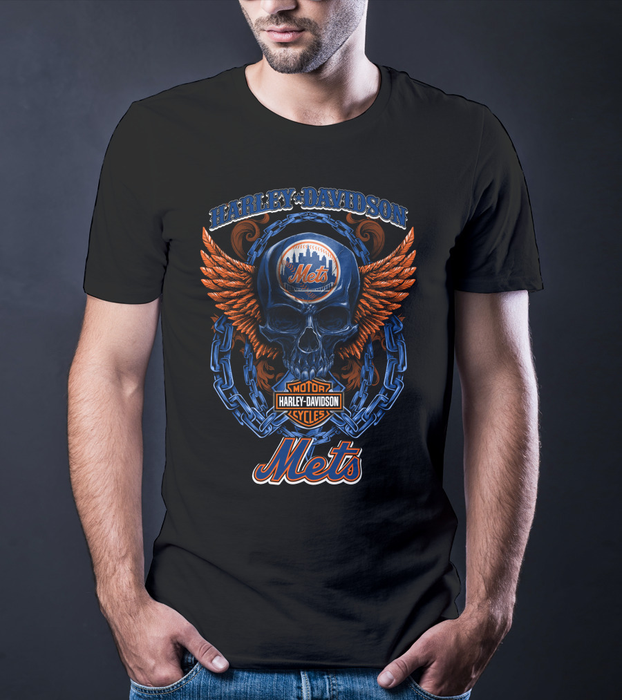 Harley Davidson New York Mets Motor Cycles Hd T8M5 T-Shirt