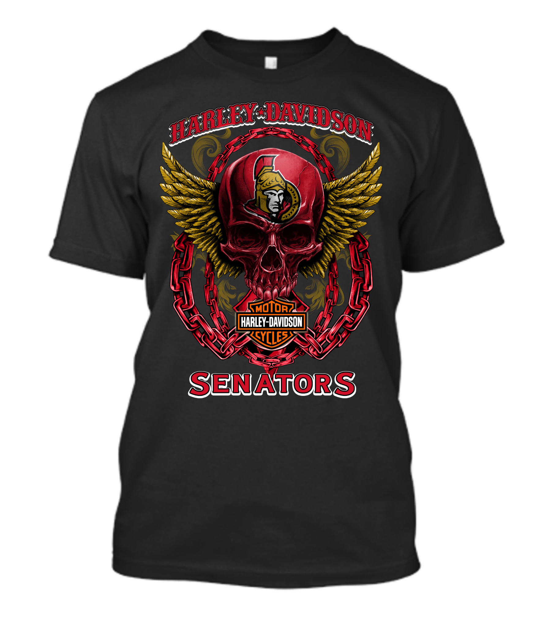 Harley Davidson Motorcycles Senators Ottawa Nhl T-Shirt
