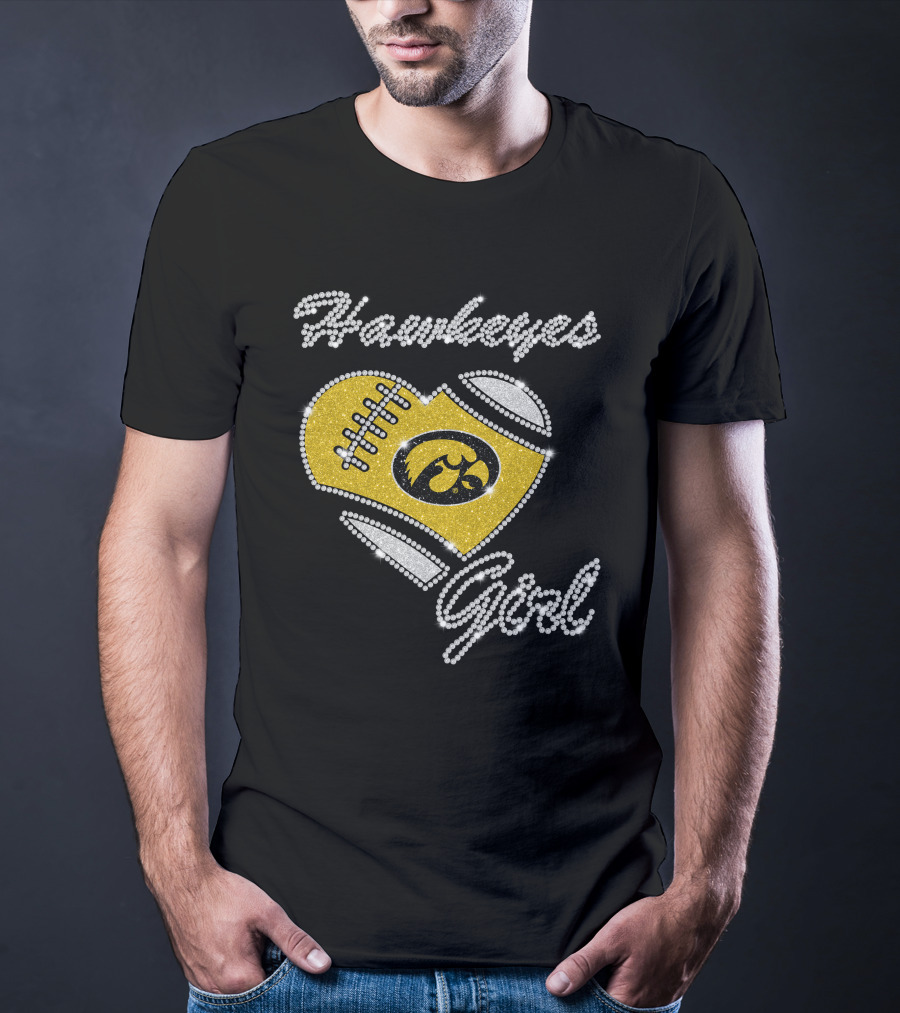 Hawkeyes Girl Iowa Football Heart Dntee25 T-Shirt