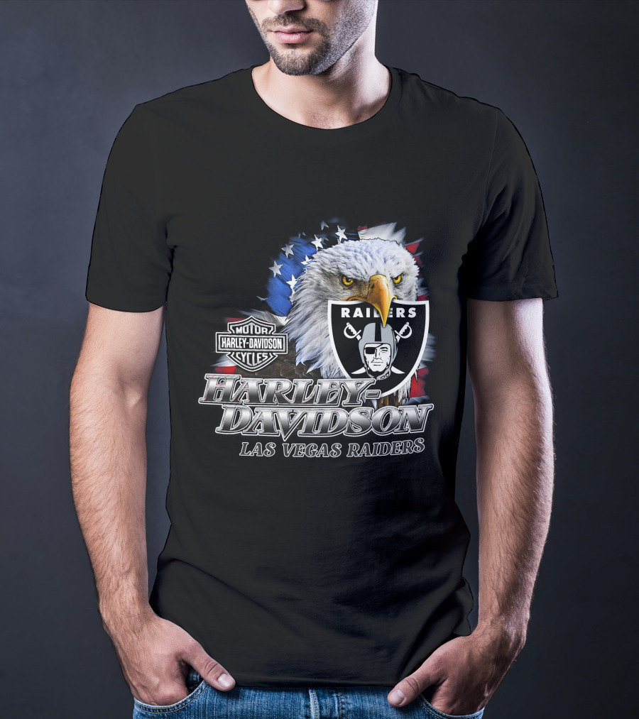 Harley Davidson Las Vegas Raiders Nfl Eagles T-Shirt