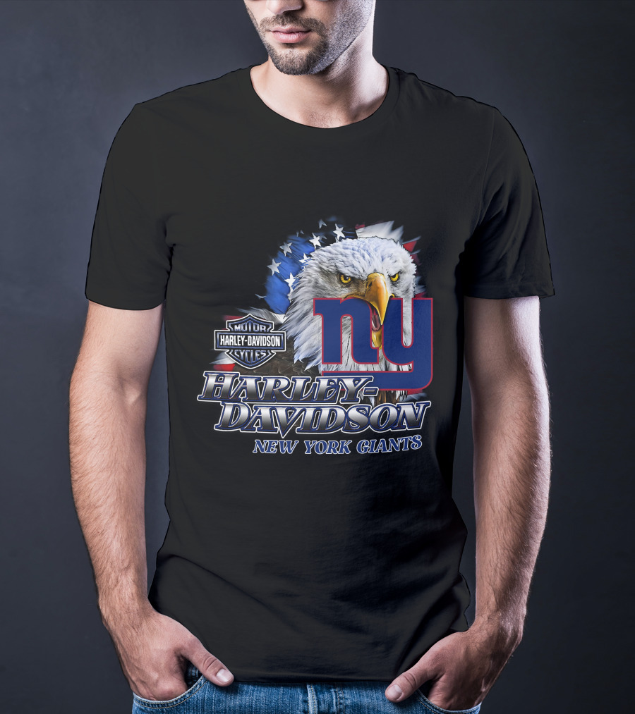 Harley Davidson New York Giants Nfl Eagles T-Shirt