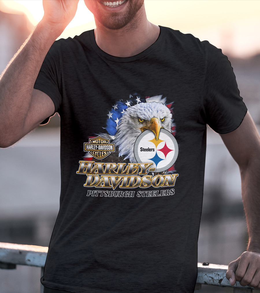 Harley Davidson Pittsburgh Steelers Nfl Eagles T-Shirt