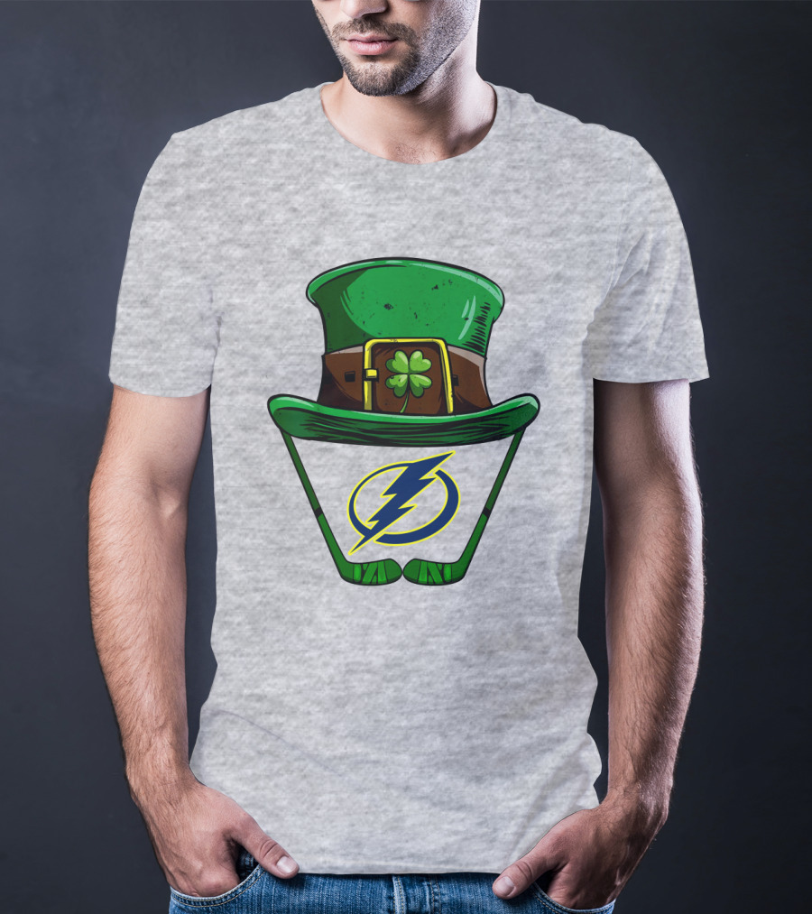Tampa Bay Lightning St. Patrick's Day Hockey Hat T-Shirt