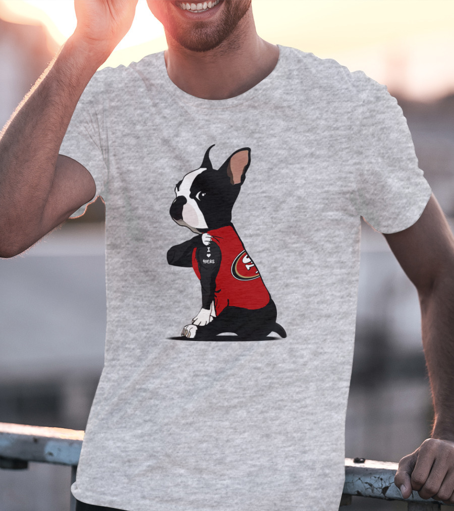 San Francisco 49ers Bulldog I Love 49ers T-Shirt