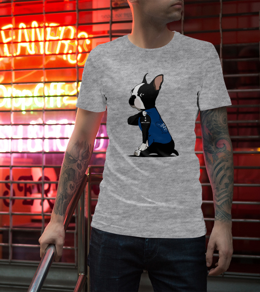 Toronto Maple Leafs I Love Maple Leafs Bulldog T-Shirt