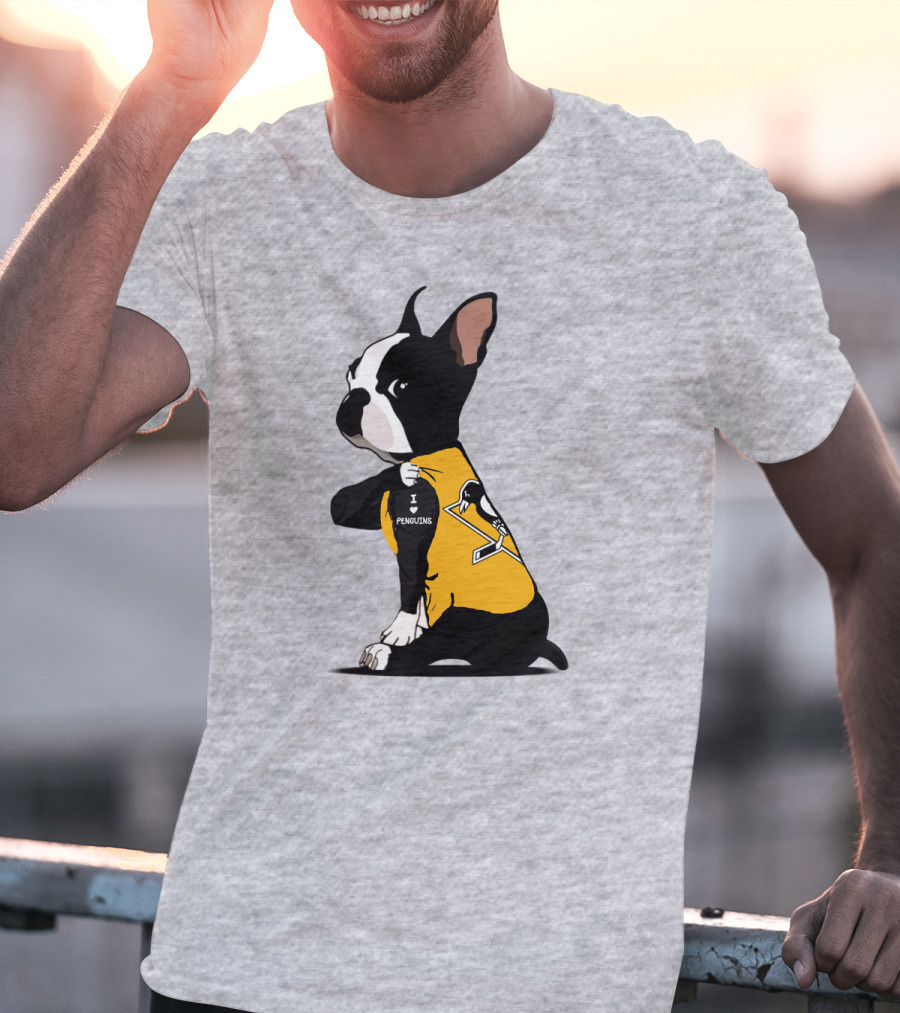 Pittsburgh Penguins Bulldog Hockey Fan Love T-Shirt