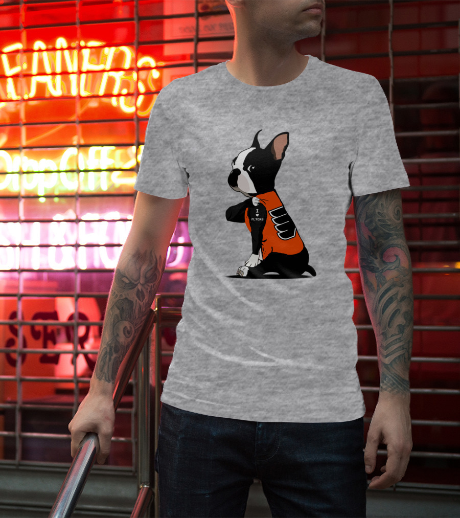 Philadelphia Flyers Bulldog I Love Flyers T-Shirt