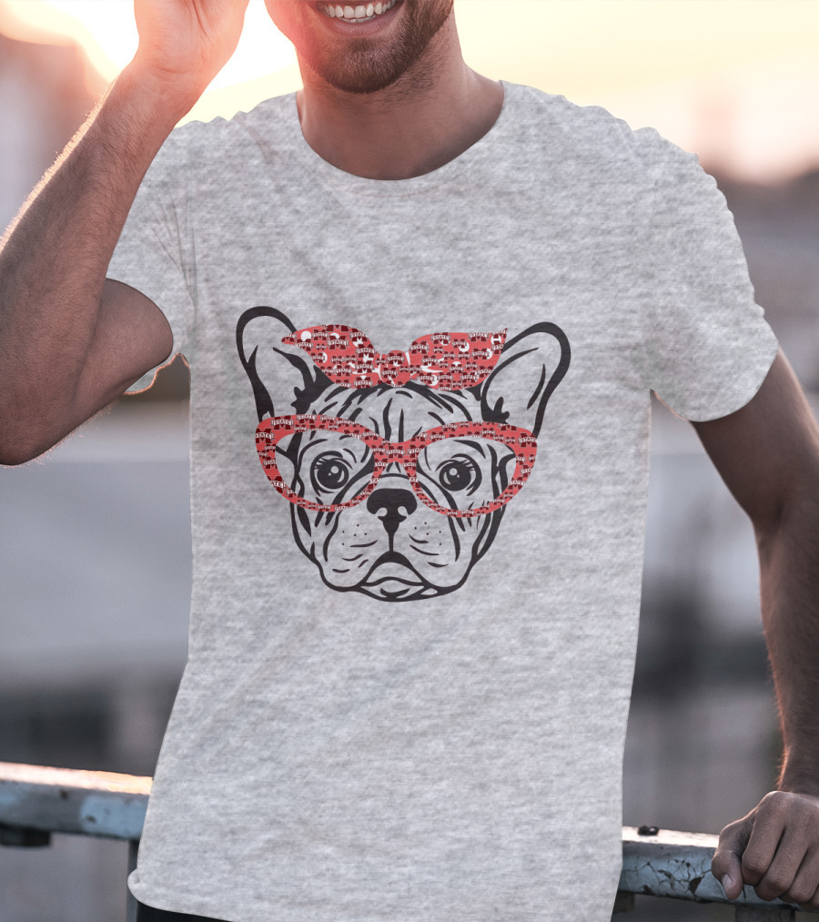 Mississippi State Bulldogs Bulldog With Bow And Glasses T-Shirt