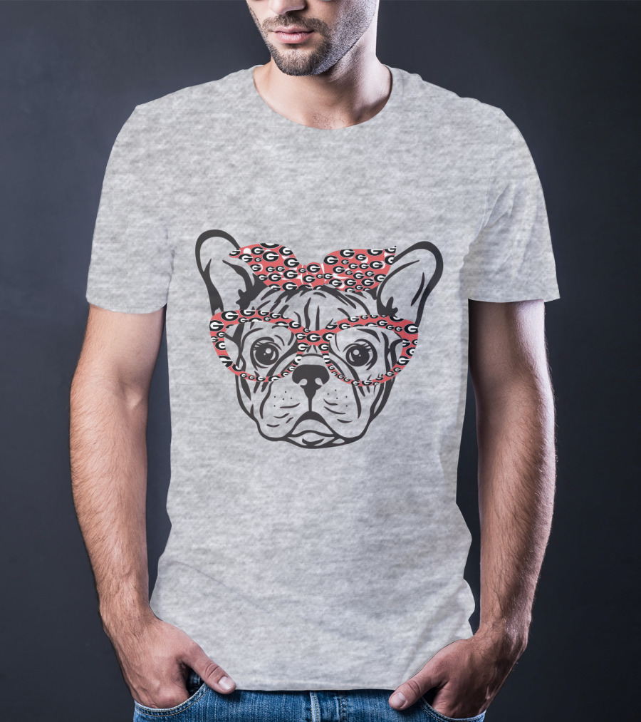 Bulldog Georgia Bulldogs G Pattern Glasses T-Shirt
